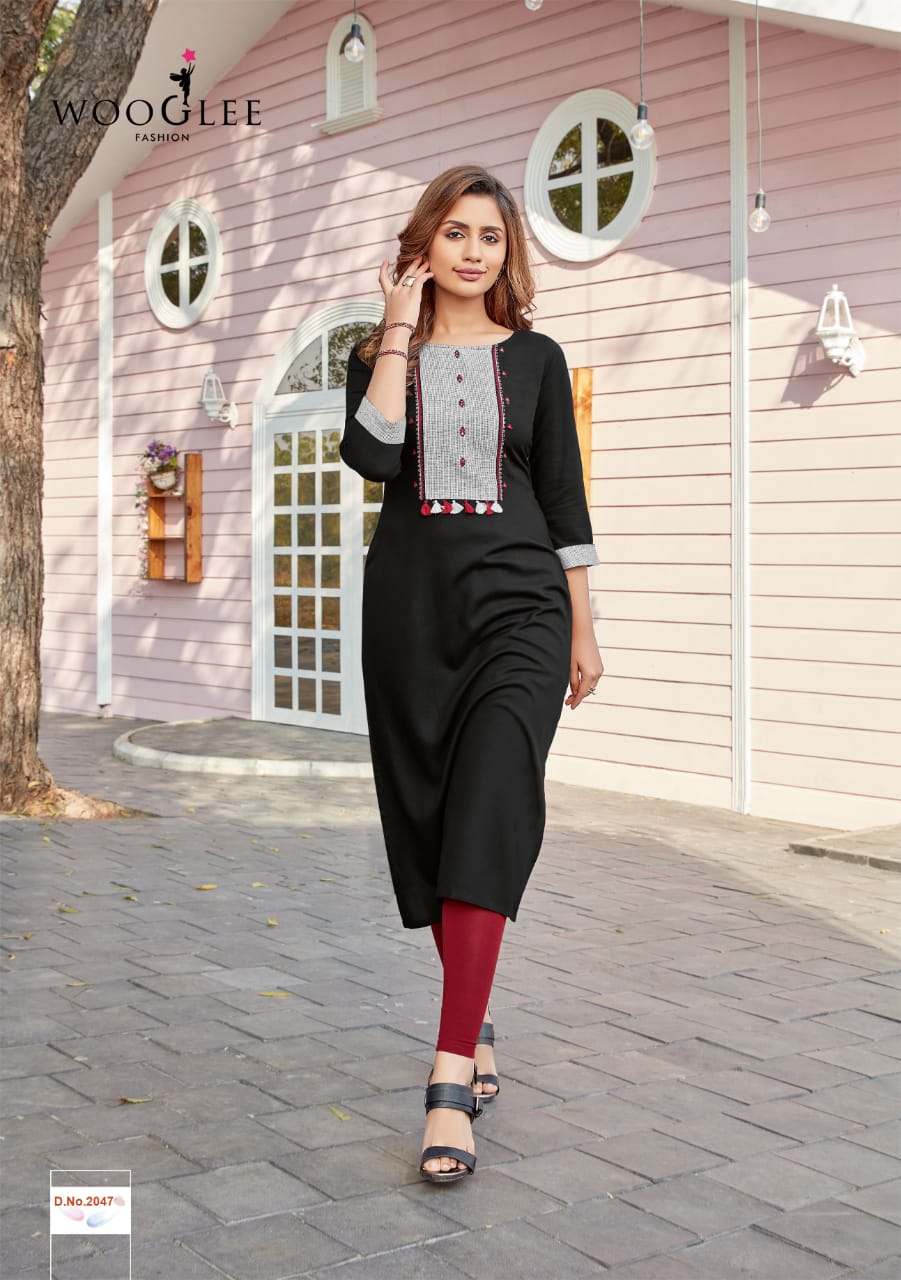 Wooglee Barbella 6 Latest Long casule Wear Designer Kurtis Collection